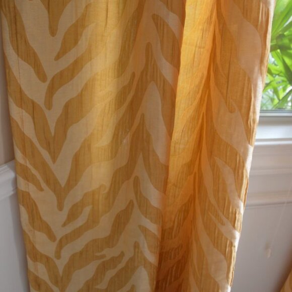 4 CUSTOM 44W x 117L Gold ROOM-DARKENING Curtains - Picture 4 of 4